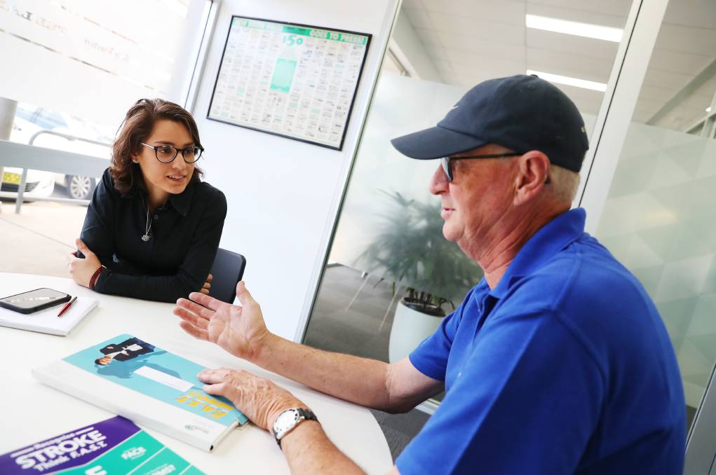 Emma Horn with Wagga stalwart and former paramedic Phil Hoey in 2019.