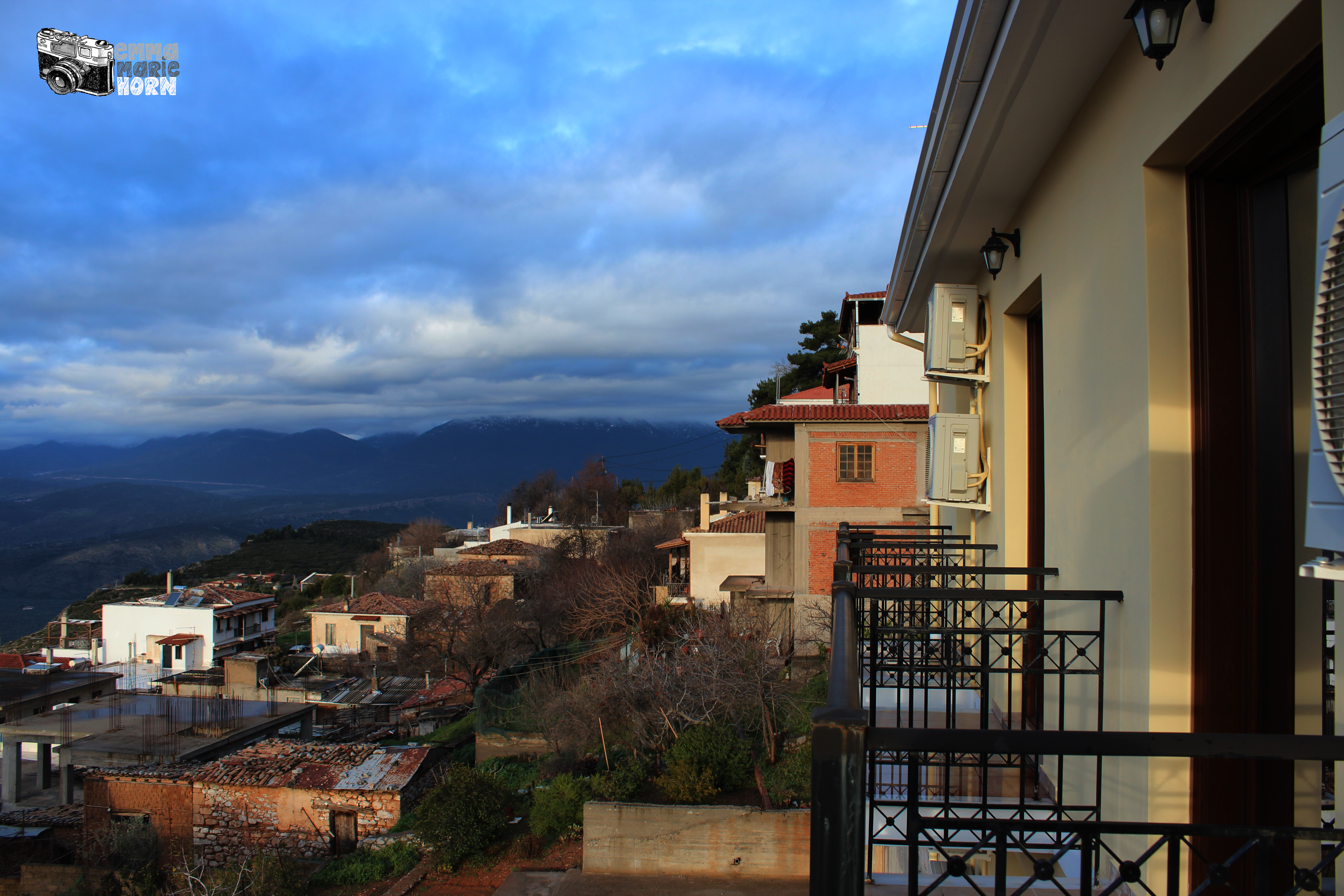 Emma Marie Horn Photography View from hostel window Delphi