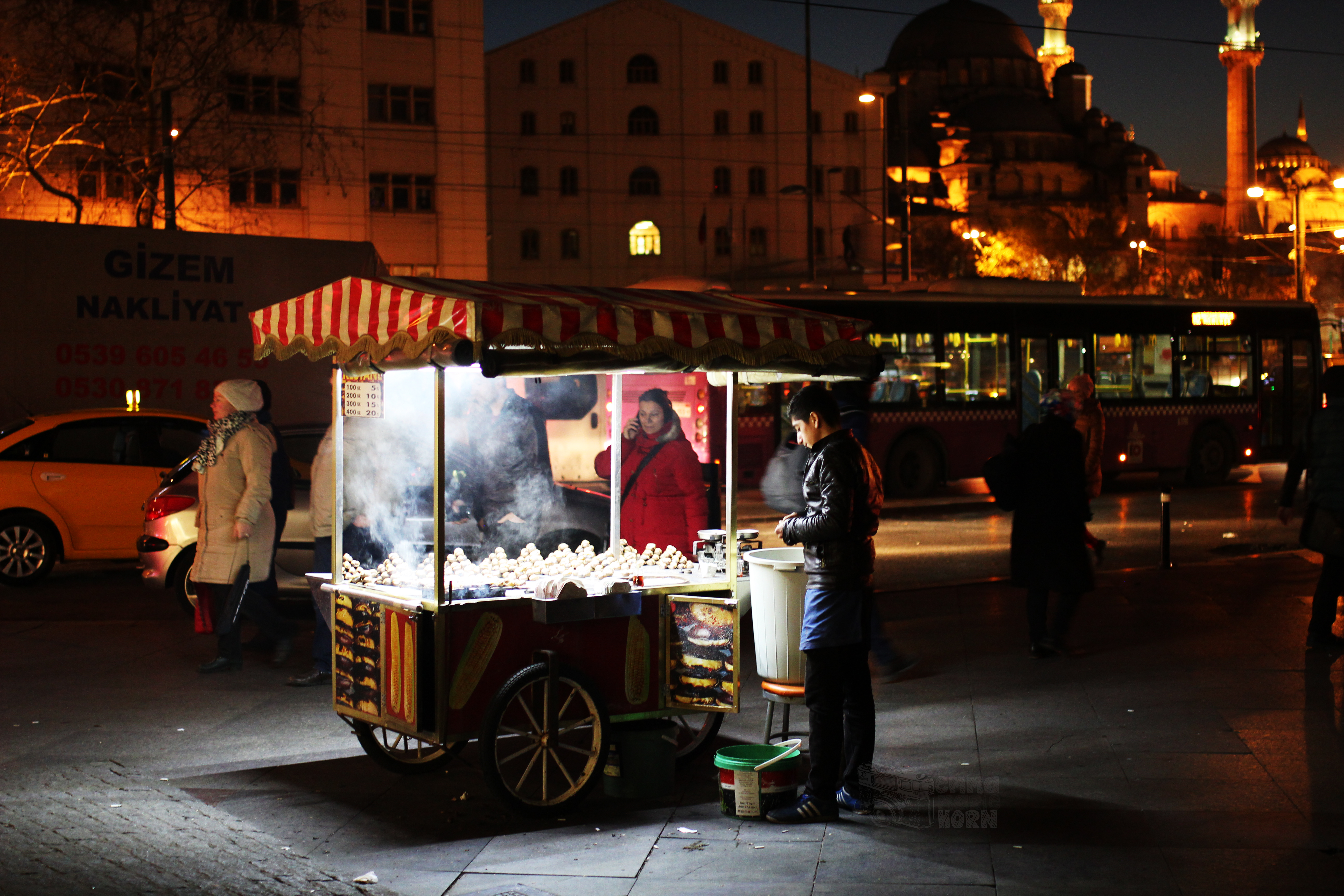 Roasted chestnuts street vendor, Istanbul. Photo: Emma Marie Horn